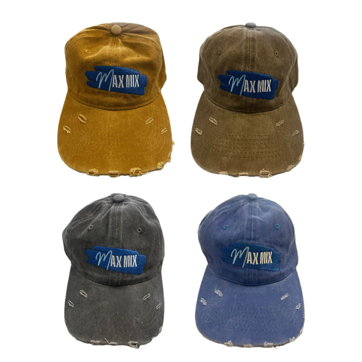 Max Mix Distressed Baseball Hats